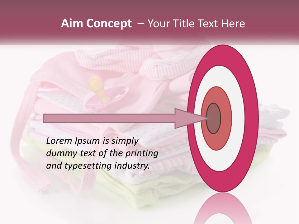 A Pile Of Baby Clothes With A Pacifier On Top Of It PowerPoint Template