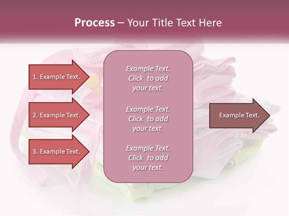 A Pile Of Baby Clothes With A Pacifier On Top Of It PowerPoint Template