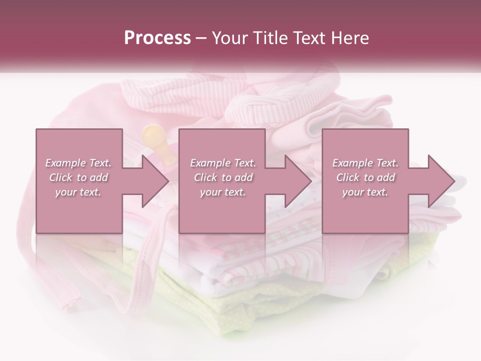 A Pile Of Baby Clothes With A Pacifier On Top Of It PowerPoint Template