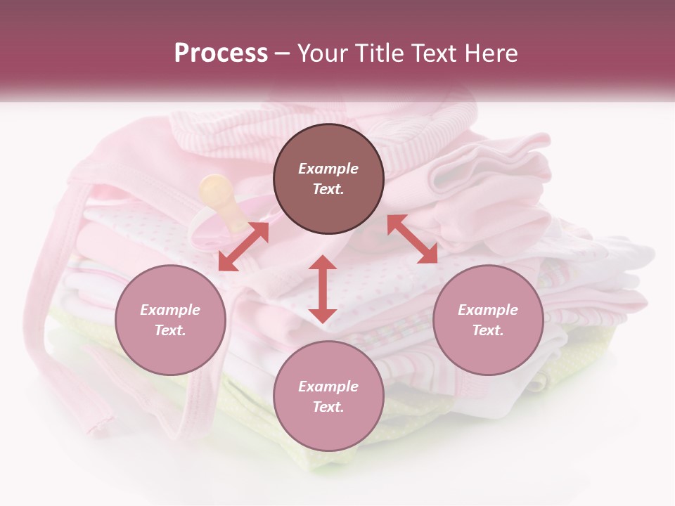 A Pile Of Baby Clothes With A Pacifier On Top Of It PowerPoint Template