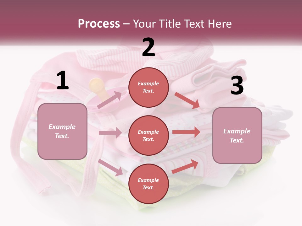 A Pile Of Baby Clothes With A Pacifier On Top Of It PowerPoint Template