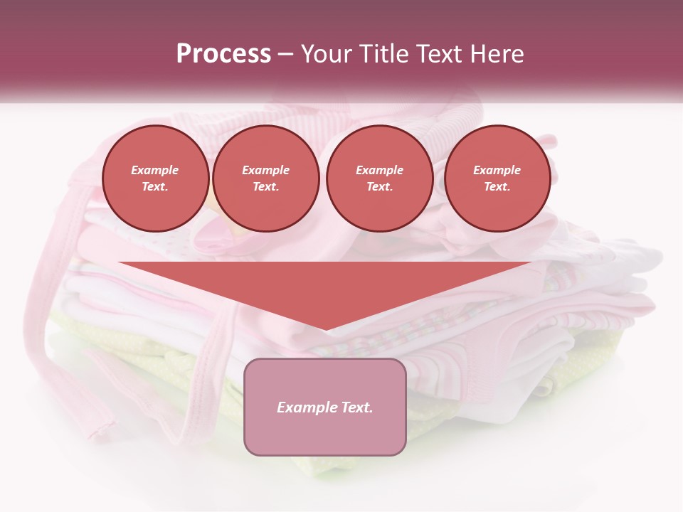 A Pile Of Baby Clothes With A Pacifier On Top Of It PowerPoint Template