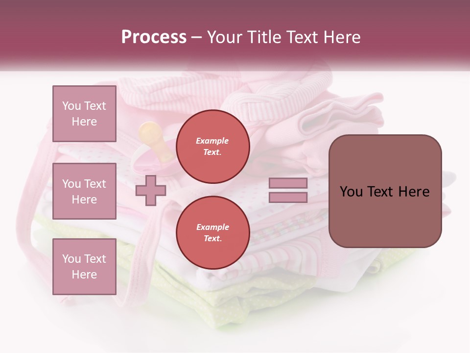 A Pile Of Baby Clothes With A Pacifier On Top Of It PowerPoint Template