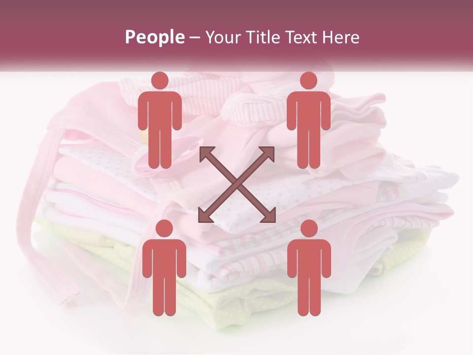 A Pile Of Baby Clothes With A Pacifier On Top Of It PowerPoint Template