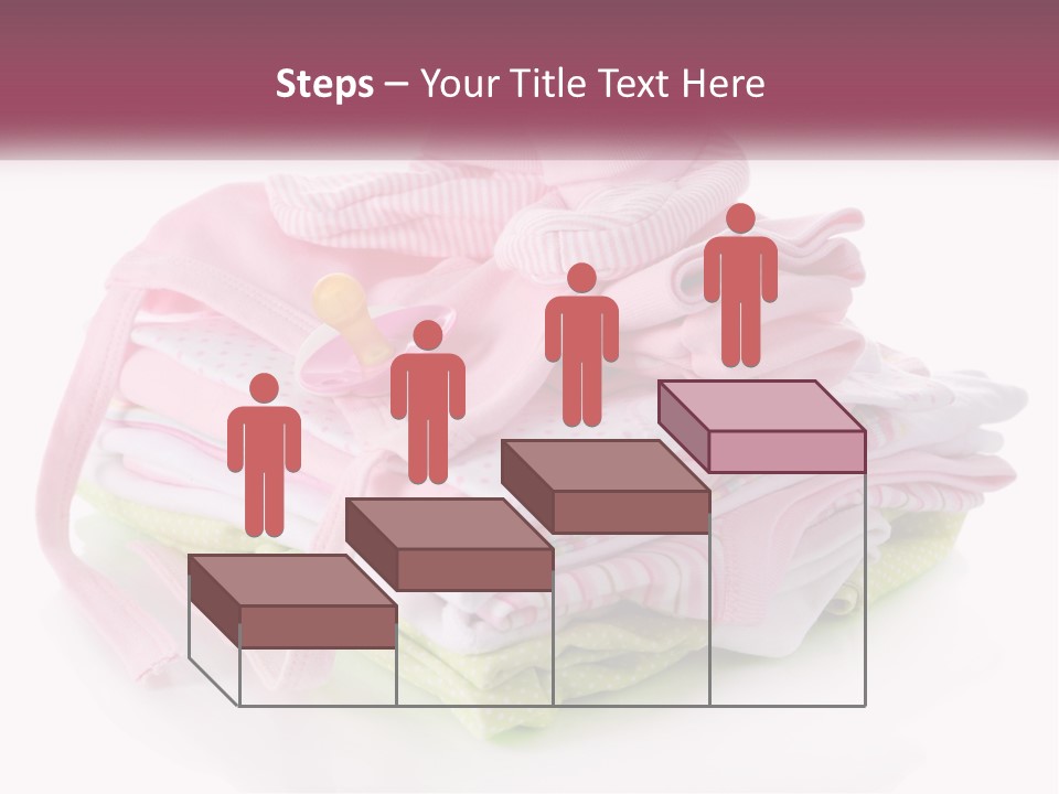 A Pile Of Baby Clothes With A Pacifier On Top Of It PowerPoint Template
