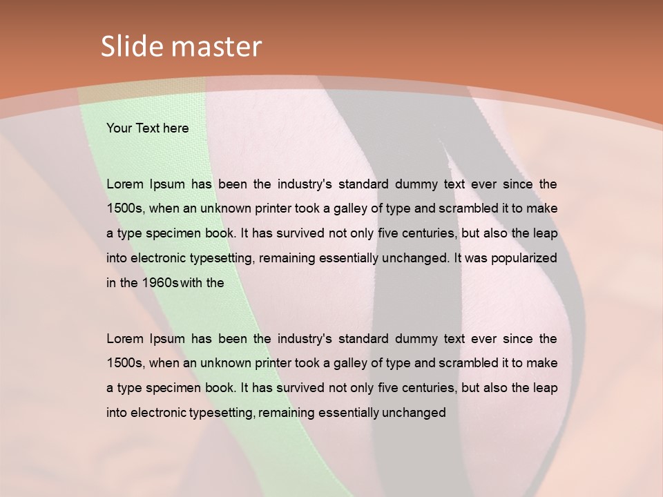 A Woman's Leg With A Green And Black Strip On It PowerPoint Template