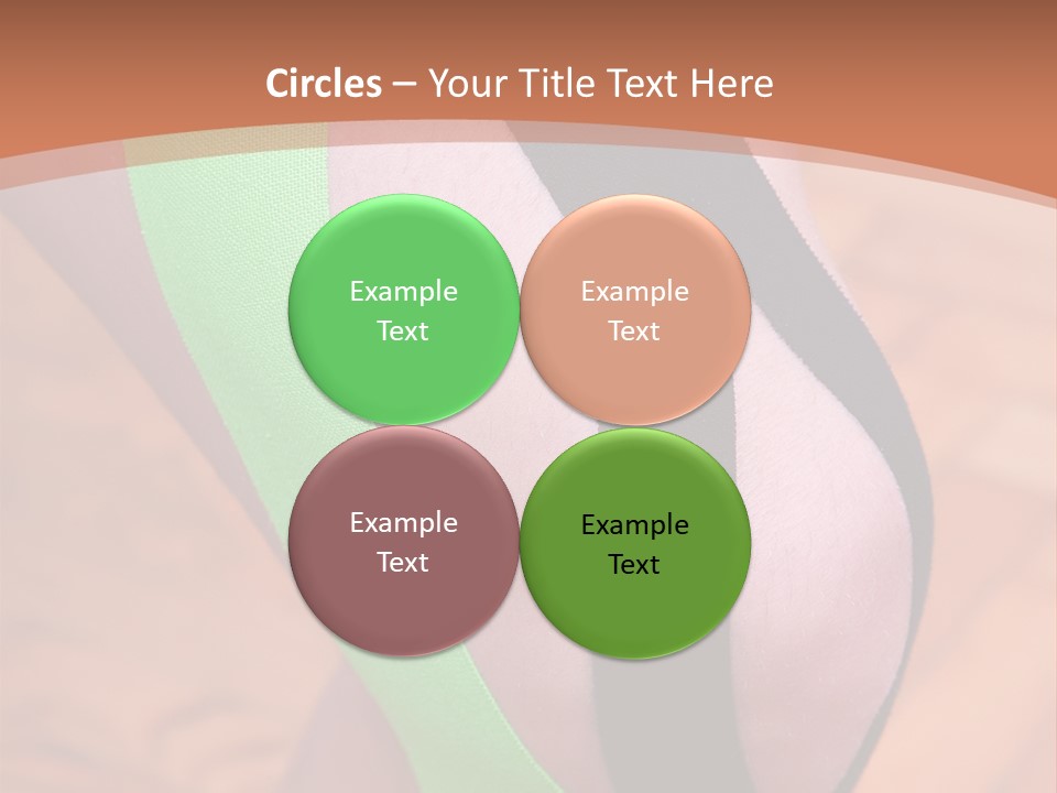 A Woman's Leg With A Green And Black Strip On It PowerPoint Template