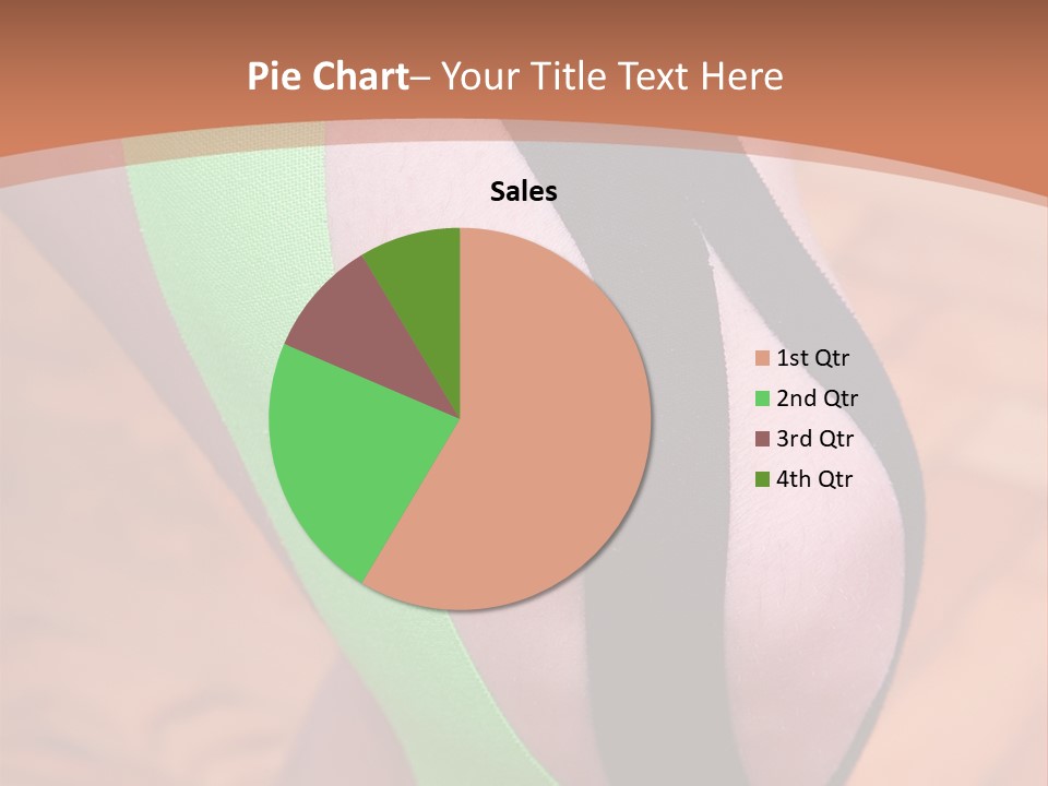 A Woman's Leg With A Green And Black Strip On It PowerPoint Template