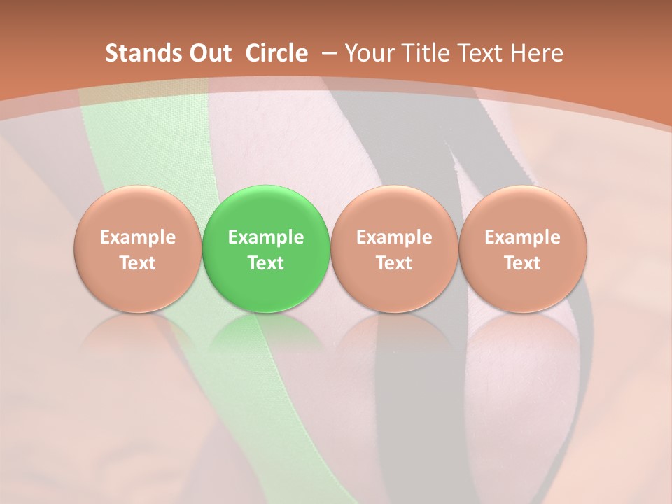 A Woman's Leg With A Green And Black Strip On It PowerPoint Template