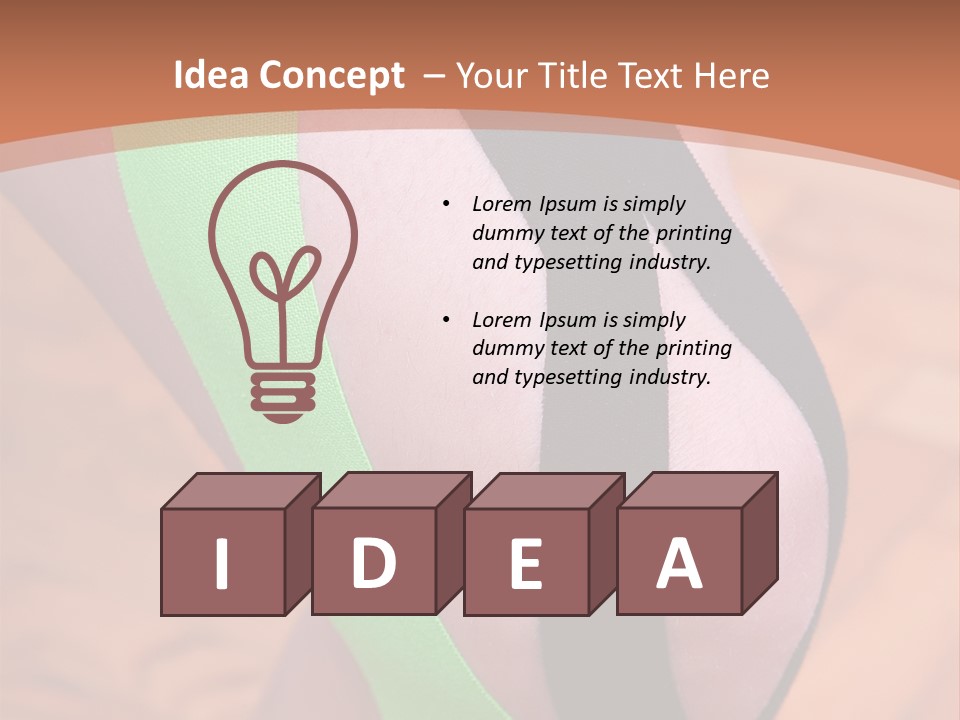 A Woman's Leg With A Green And Black Strip On It PowerPoint Template