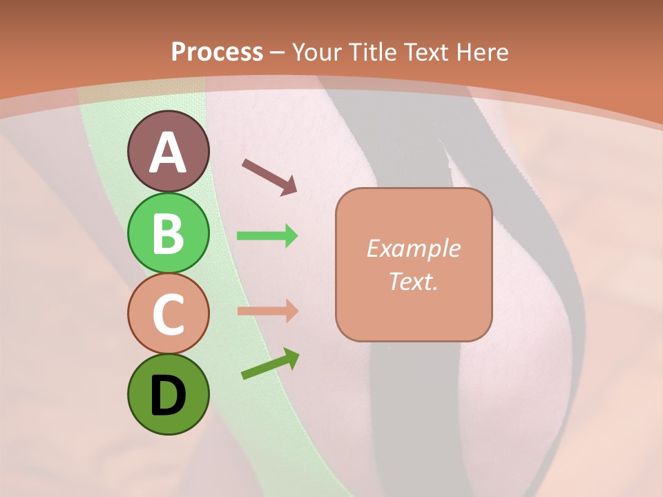 A Woman's Leg With A Green And Black Strip On It PowerPoint Template