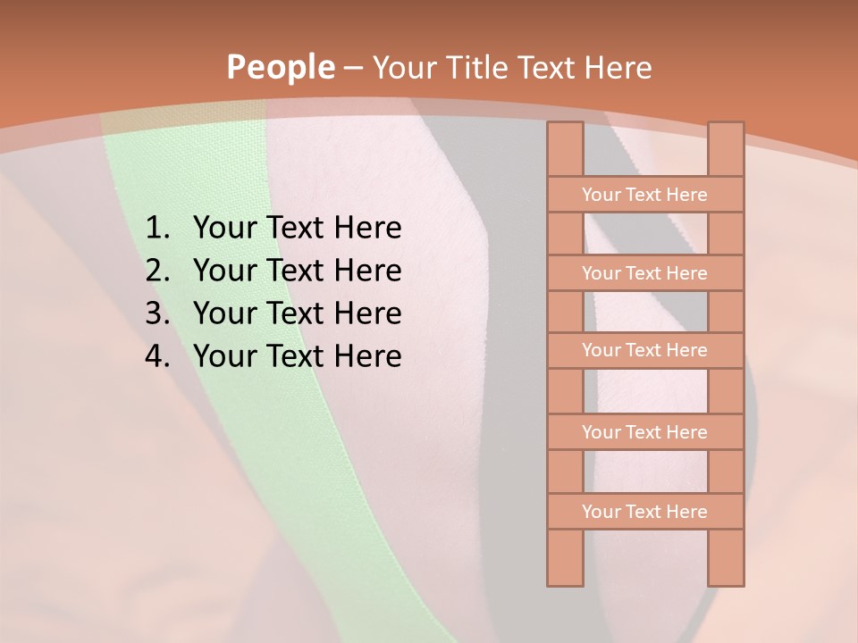 A Woman's Leg With A Green And Black Strip On It PowerPoint Template