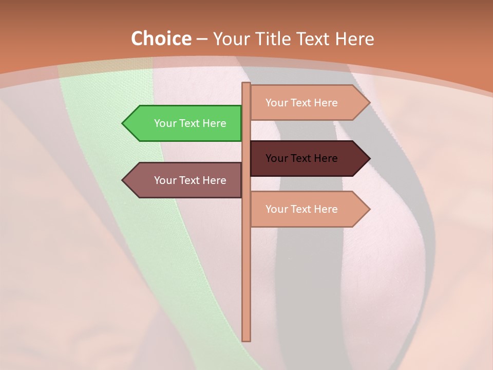 A Woman's Leg With A Green And Black Strip On It PowerPoint Template