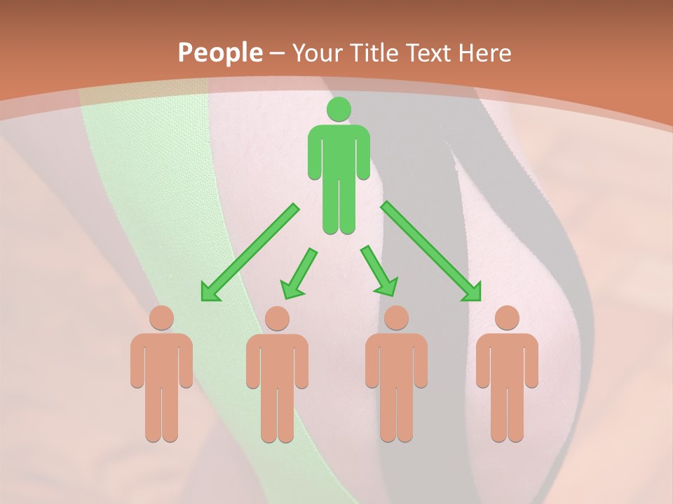 A Woman's Leg With A Green And Black Strip On It PowerPoint Template