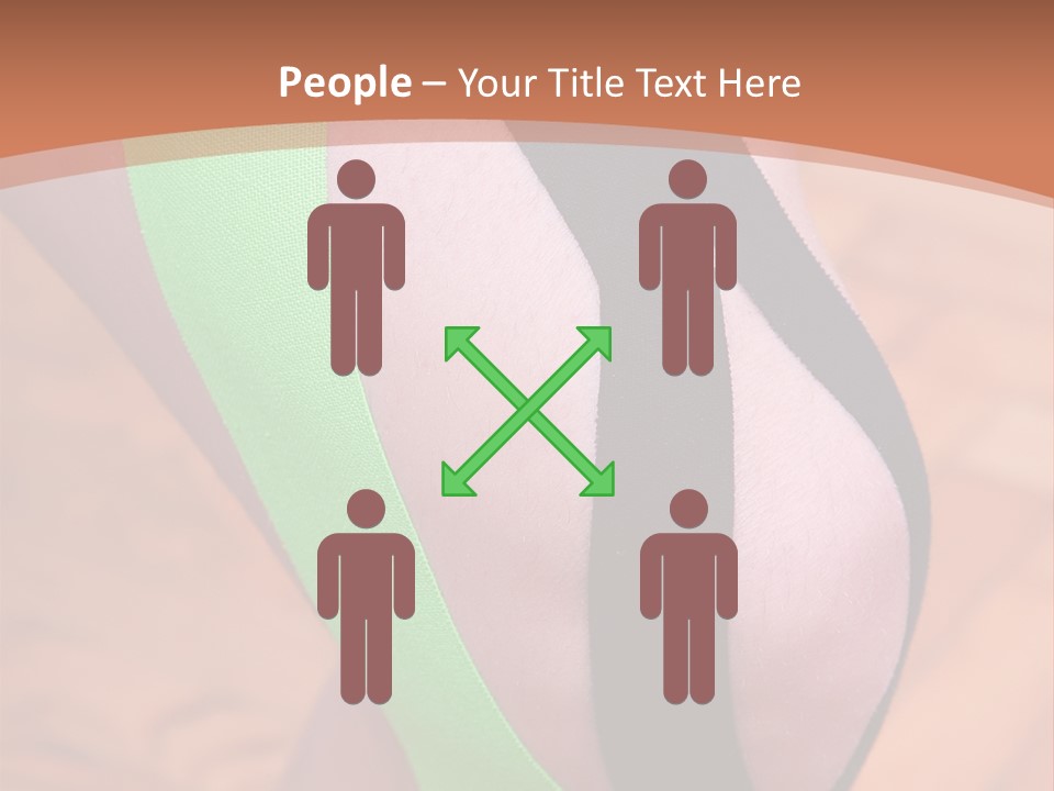 A Woman's Leg With A Green And Black Strip On It PowerPoint Template
