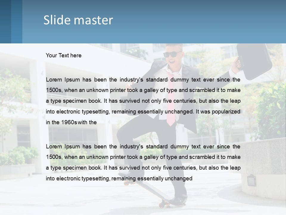 A Man In A Suit And Tie Holding A Briefcase PowerPoint Template