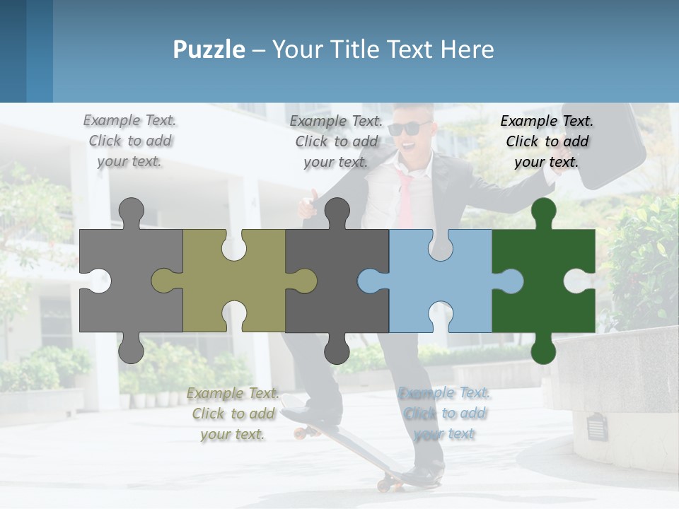 A Man In A Suit And Tie Holding A Briefcase PowerPoint Template