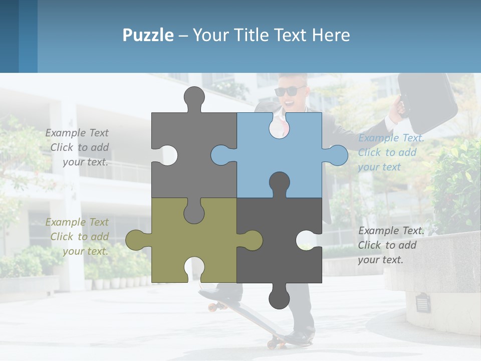 A Man In A Suit And Tie Holding A Briefcase PowerPoint Template