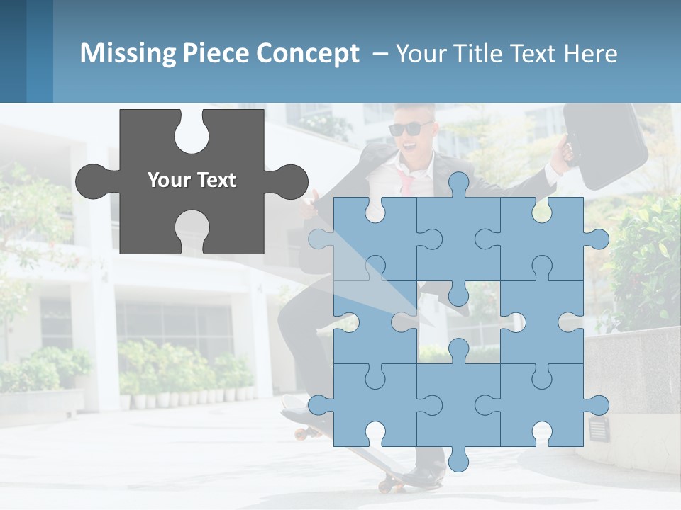 A Man In A Suit And Tie Holding A Briefcase PowerPoint Template