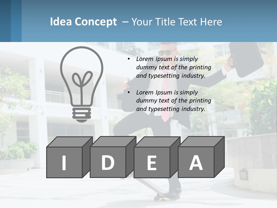 A Man In A Suit And Tie Holding A Briefcase PowerPoint Template