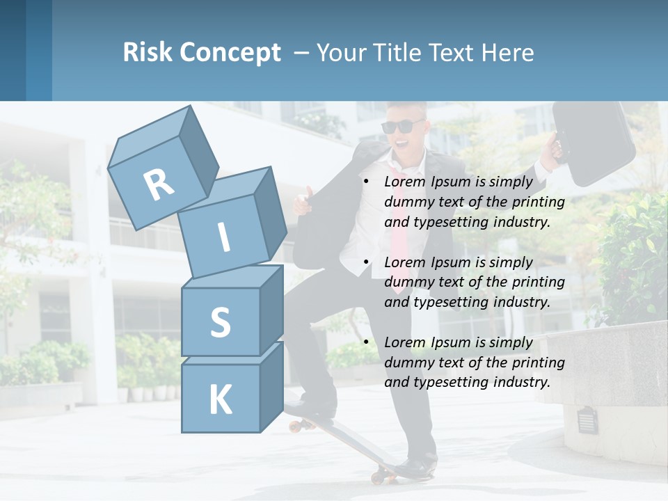 A Man In A Suit And Tie Holding A Briefcase PowerPoint Template