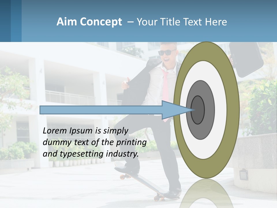 A Man In A Suit And Tie Holding A Briefcase PowerPoint Template