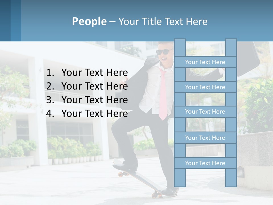 A Man In A Suit And Tie Holding A Briefcase PowerPoint Template