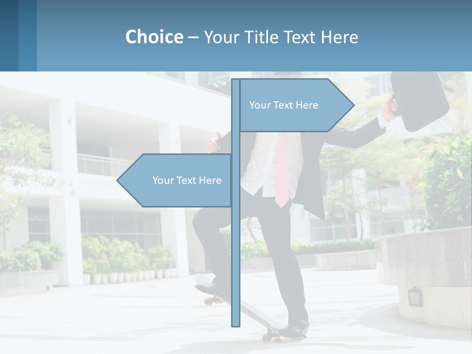 A Man In A Suit And Tie Holding A Briefcase PowerPoint Template