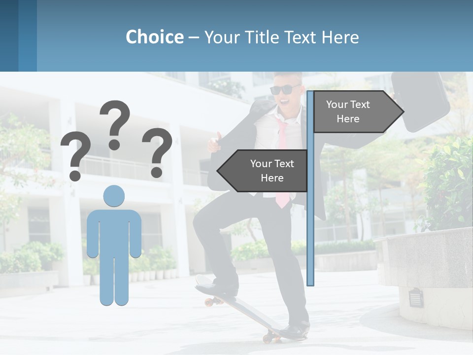 A Man In A Suit And Tie Holding A Briefcase PowerPoint Template