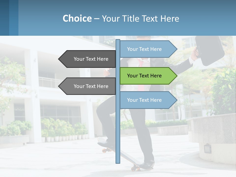 A Man In A Suit And Tie Holding A Briefcase PowerPoint Template