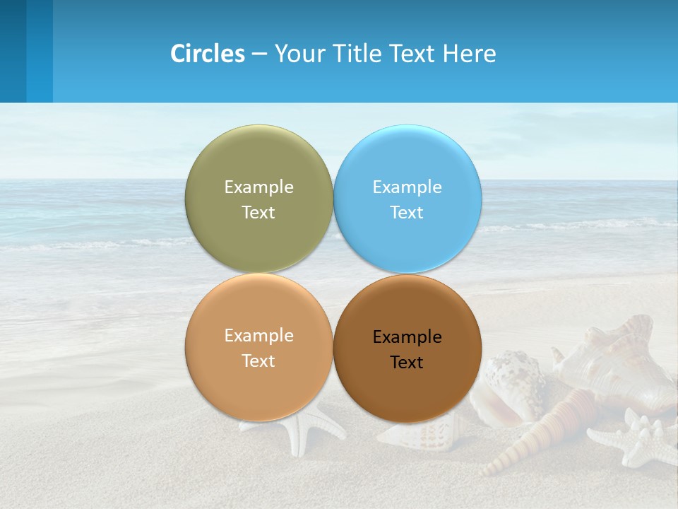 Seashells And Starfish On The Beach Powerpoint Template PowerPoint Template