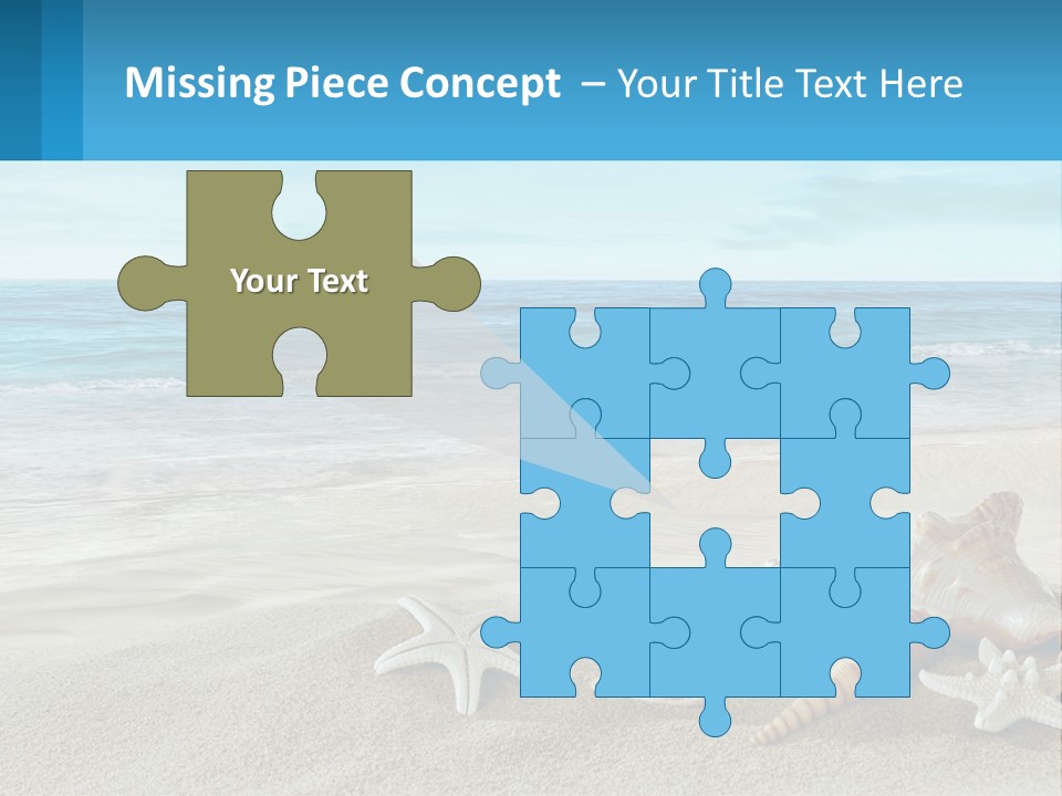 Seashells And Starfish On The Beach Powerpoint Template PowerPoint Template