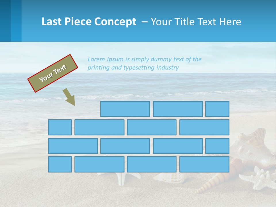 Seashells And Starfish On The Beach Powerpoint Template PowerPoint Template