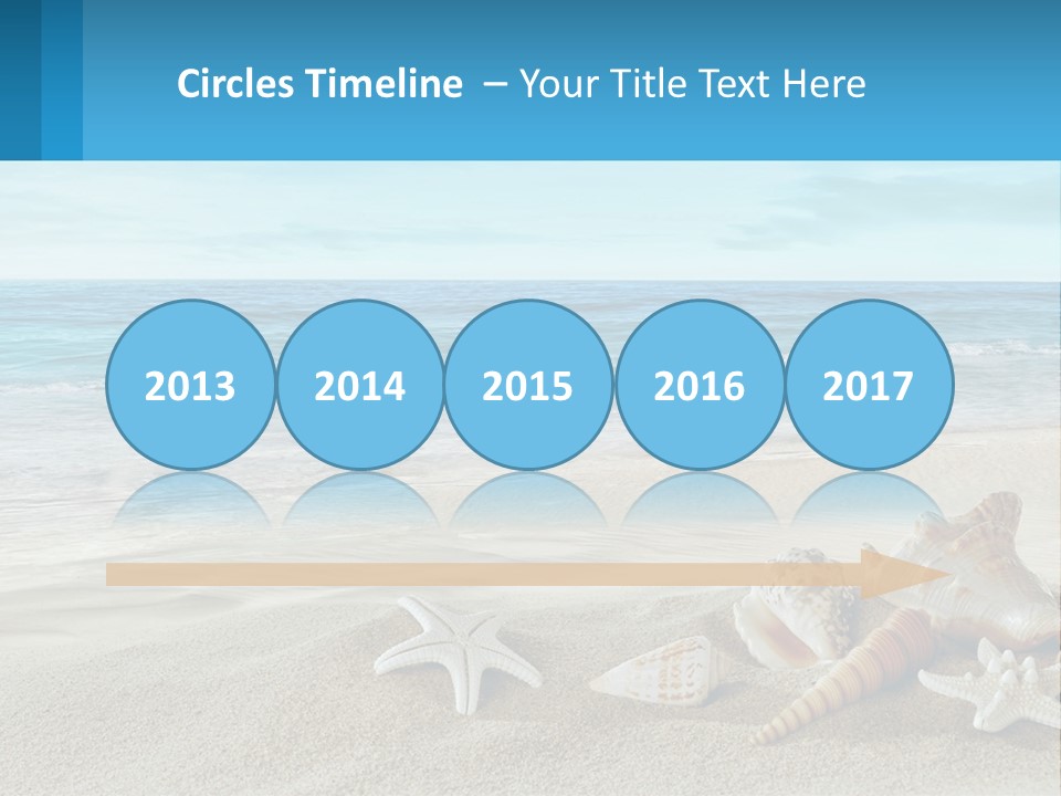 Seashells And Starfish On The Beach Powerpoint Template PowerPoint Template