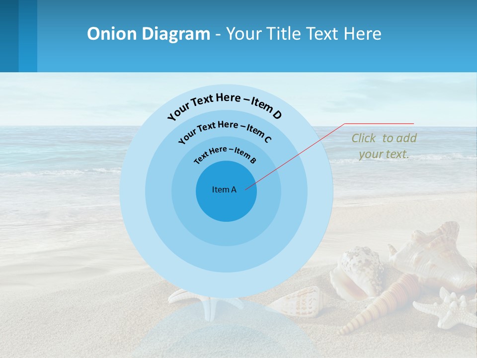 Seashells And Starfish On The Beach Powerpoint Template PowerPoint Template