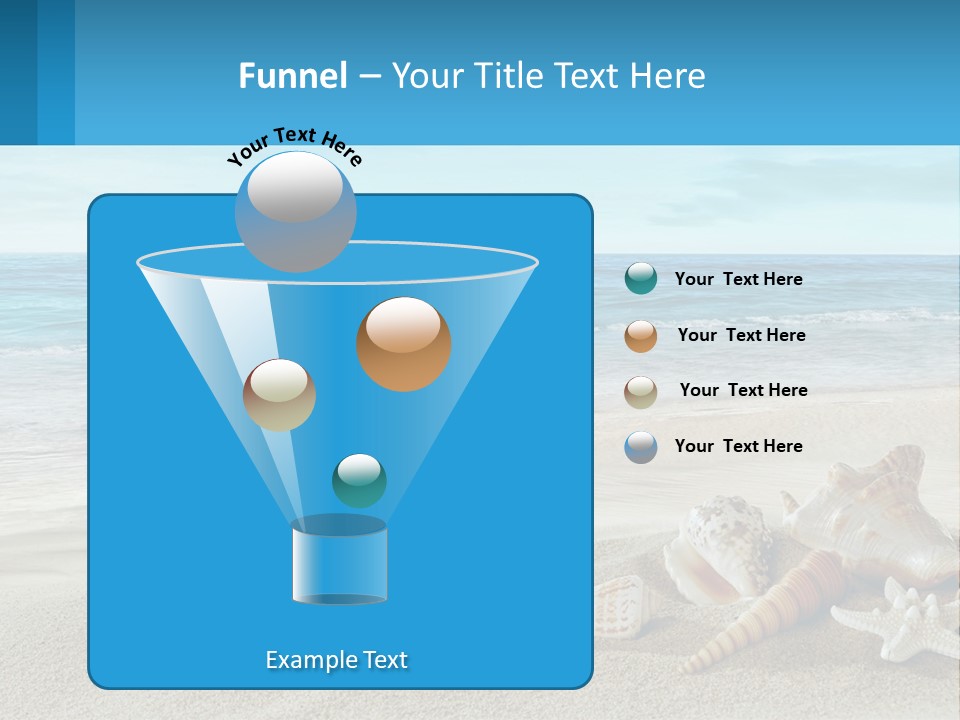 Seashells And Starfish On The Beach Powerpoint Template PowerPoint Template