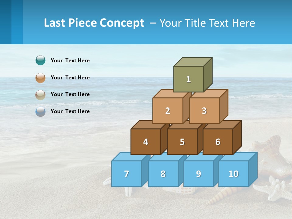 Seashells And Starfish On The Beach Powerpoint Template PowerPoint Template