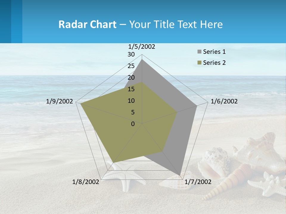 Seashells And Starfish On The Beach Powerpoint Template PowerPoint Template