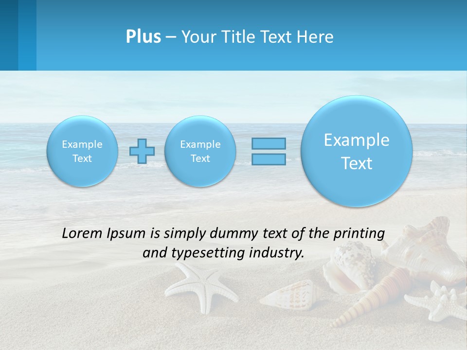 Seashells And Starfish On The Beach Powerpoint Template PowerPoint Template