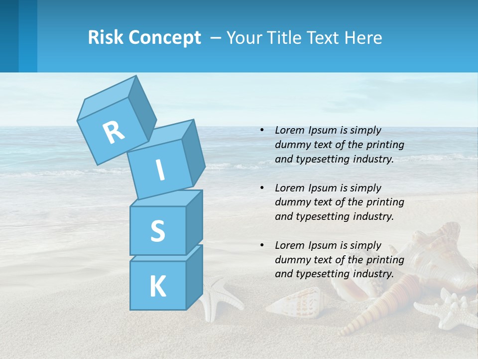 Seashells And Starfish On The Beach Powerpoint Template PowerPoint Template