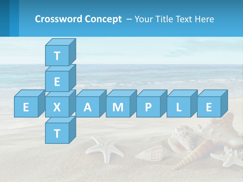 Seashells And Starfish On The Beach Powerpoint Template PowerPoint Template