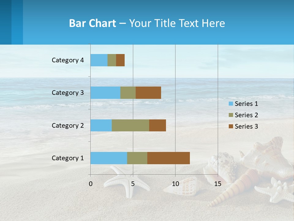 Seashells And Starfish On The Beach Powerpoint Template PowerPoint Template