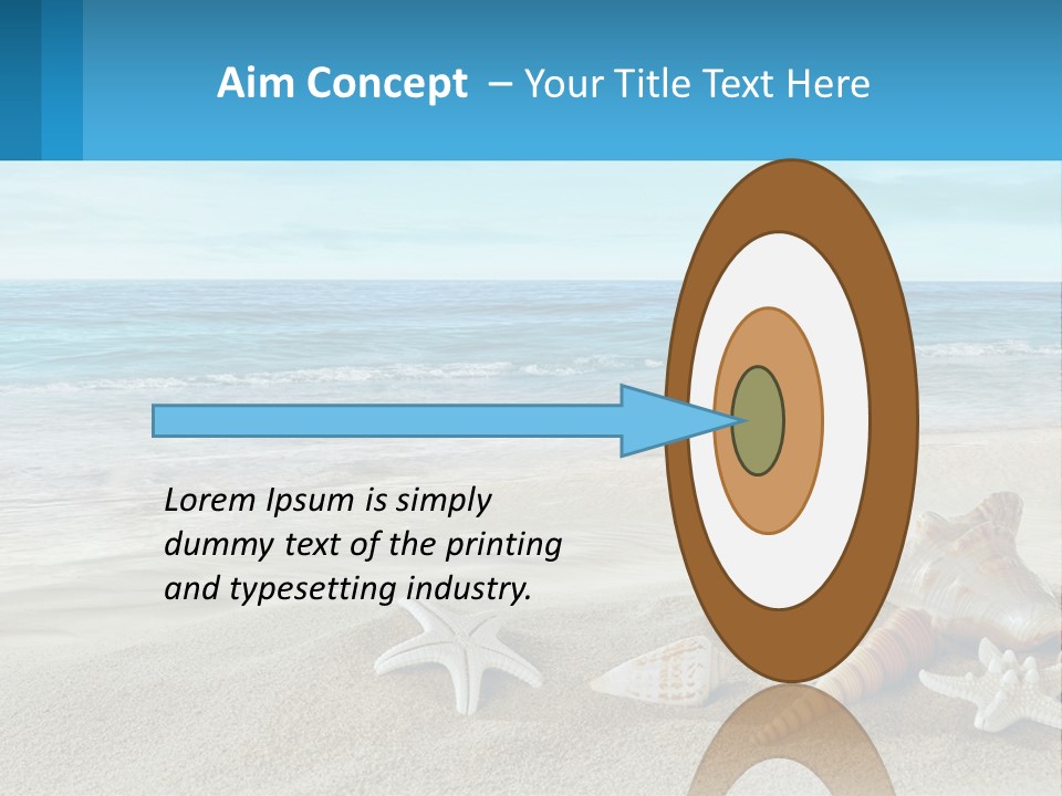 Seashells And Starfish On The Beach Powerpoint Template PowerPoint Template