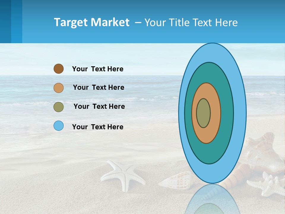 Seashells And Starfish On The Beach Powerpoint Template PowerPoint Template