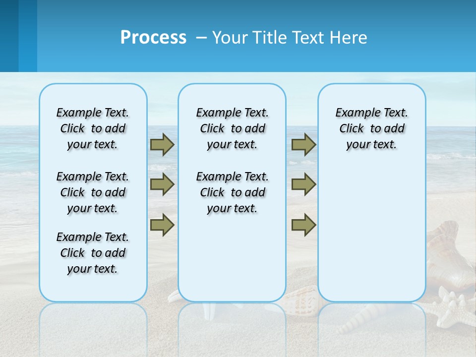 Seashells And Starfish On The Beach Powerpoint Template PowerPoint Template