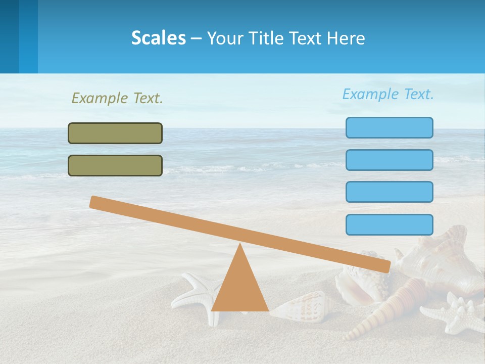 Seashells And Starfish On The Beach Powerpoint Template PowerPoint Template