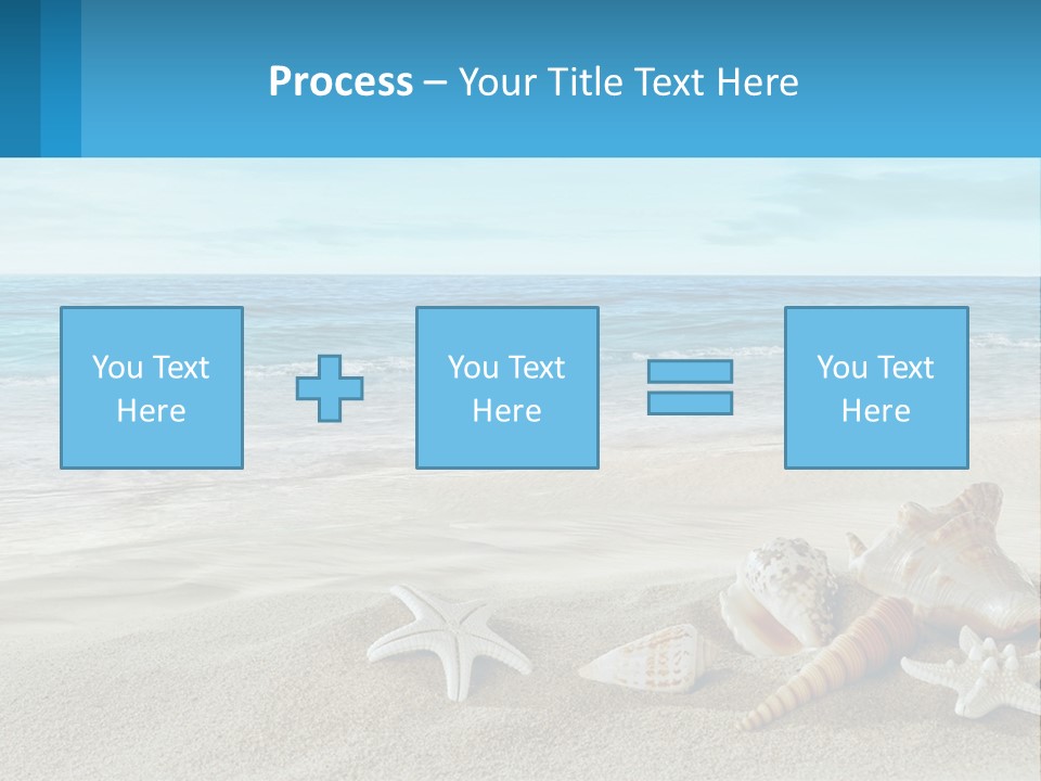 Seashells And Starfish On The Beach Powerpoint Template PowerPoint Template