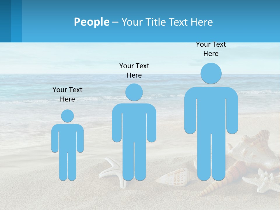 Seashells And Starfish On The Beach Powerpoint Template PowerPoint Template