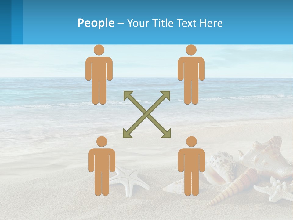 Seashells And Starfish On The Beach Powerpoint Template PowerPoint Template