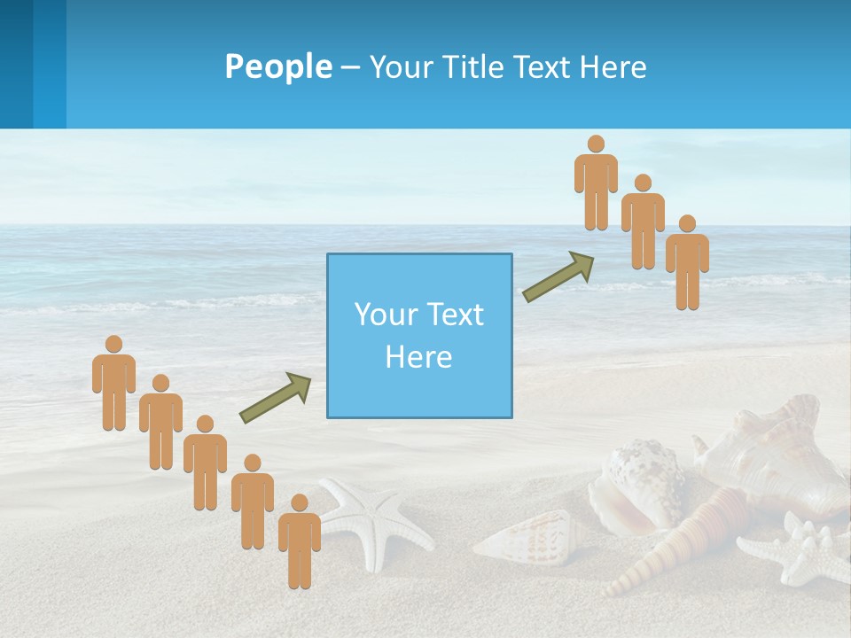 Seashells And Starfish On The Beach Powerpoint Template PowerPoint Template